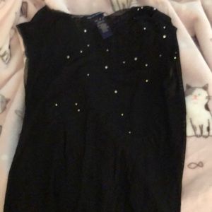NWOT French Connection Sheer Black Top